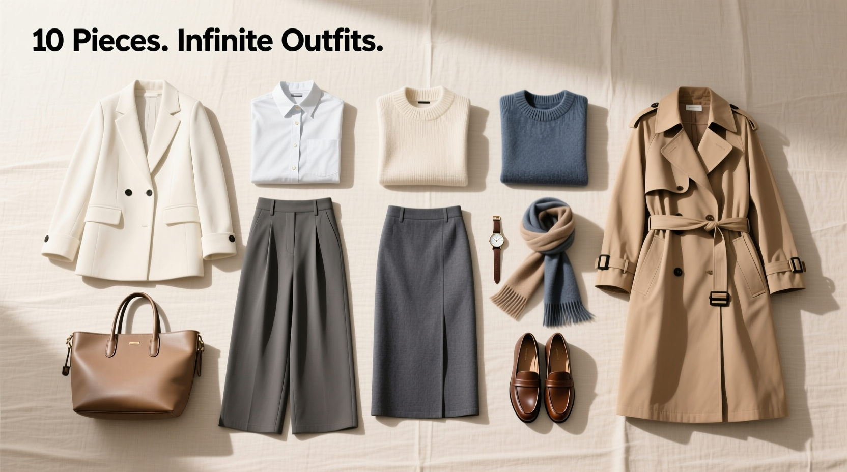 how to create a minimalist capsule wardrobe with only 10 versatile pieces