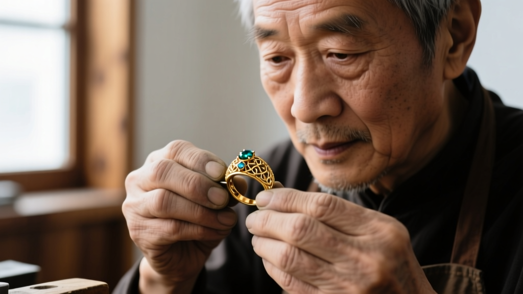 Close-up of a jeweler