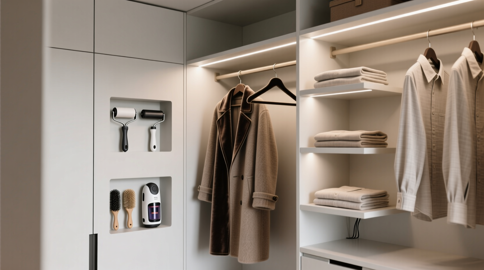 closet organization tips hide pet hair tools stylishly