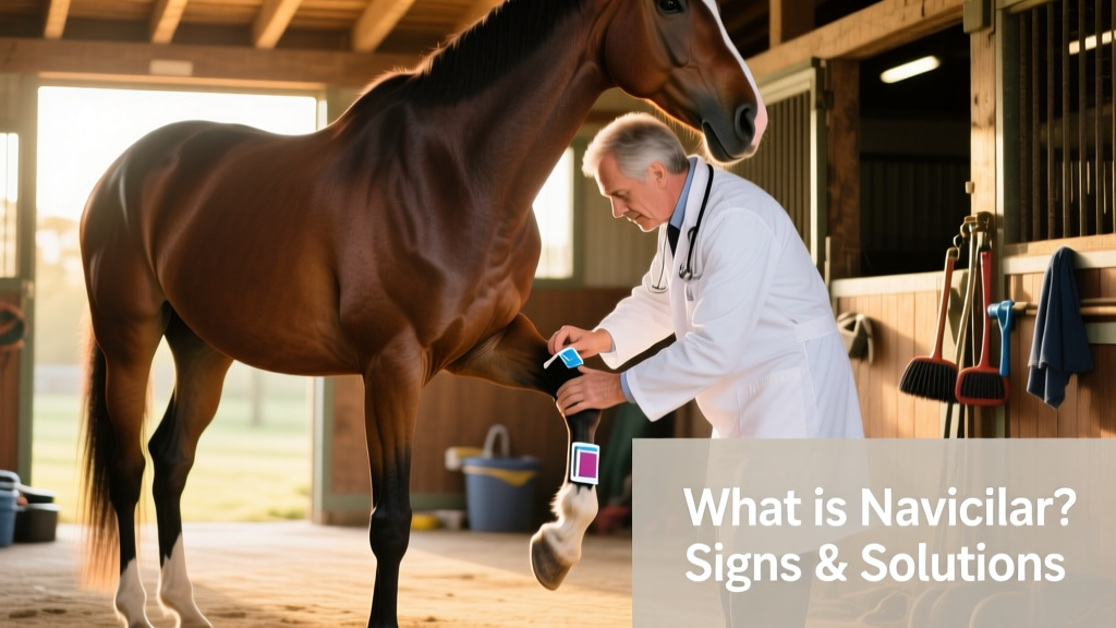 Veterinarian performing a nerve block on a horse's lower limb during a lameness evaluation