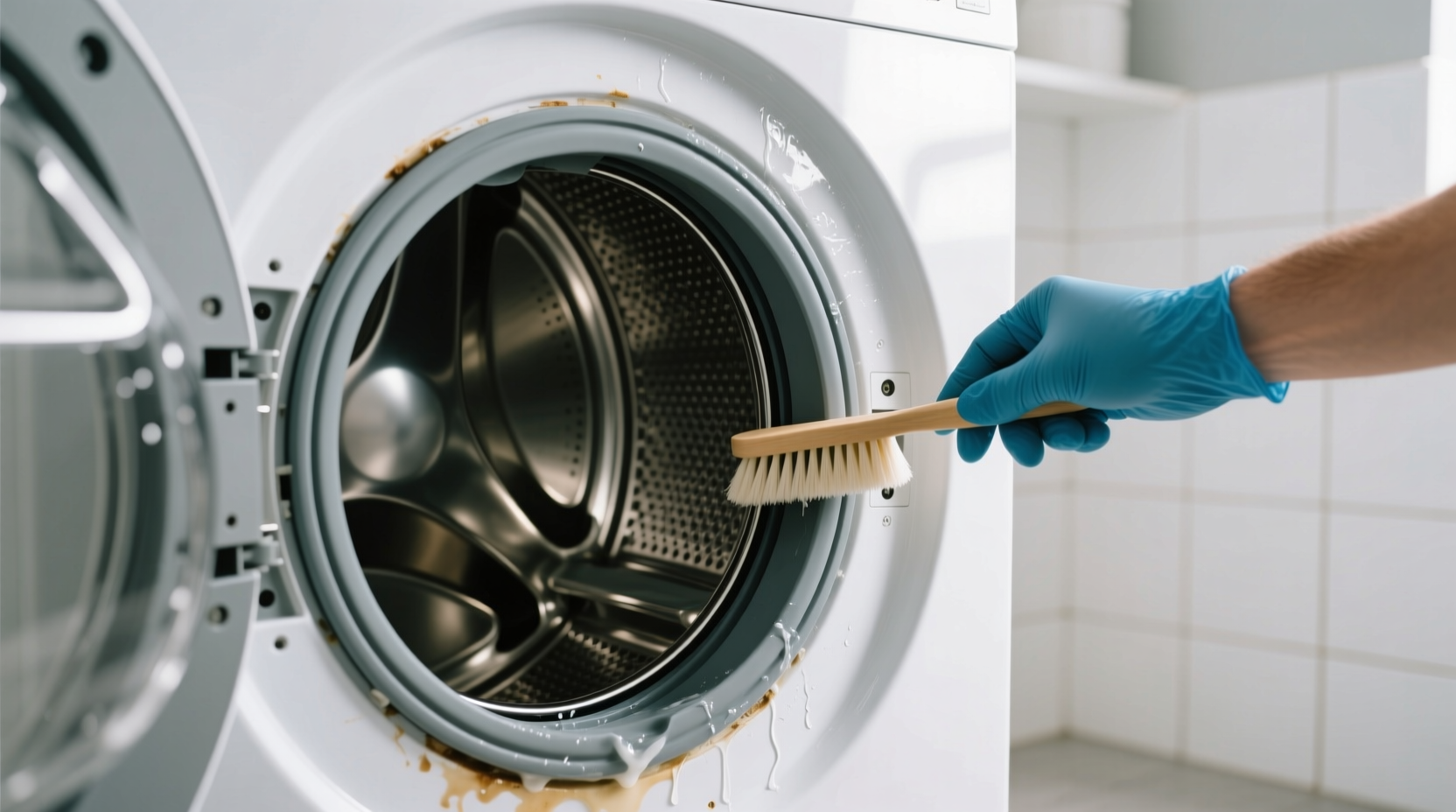 deep clean front load washer drum safely
