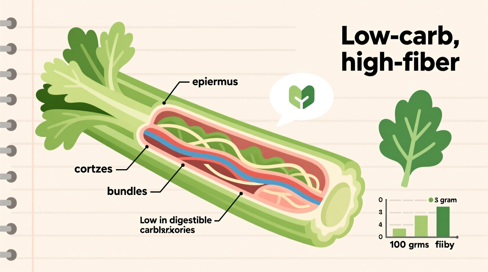 carbohydrate content in celery stalks explained