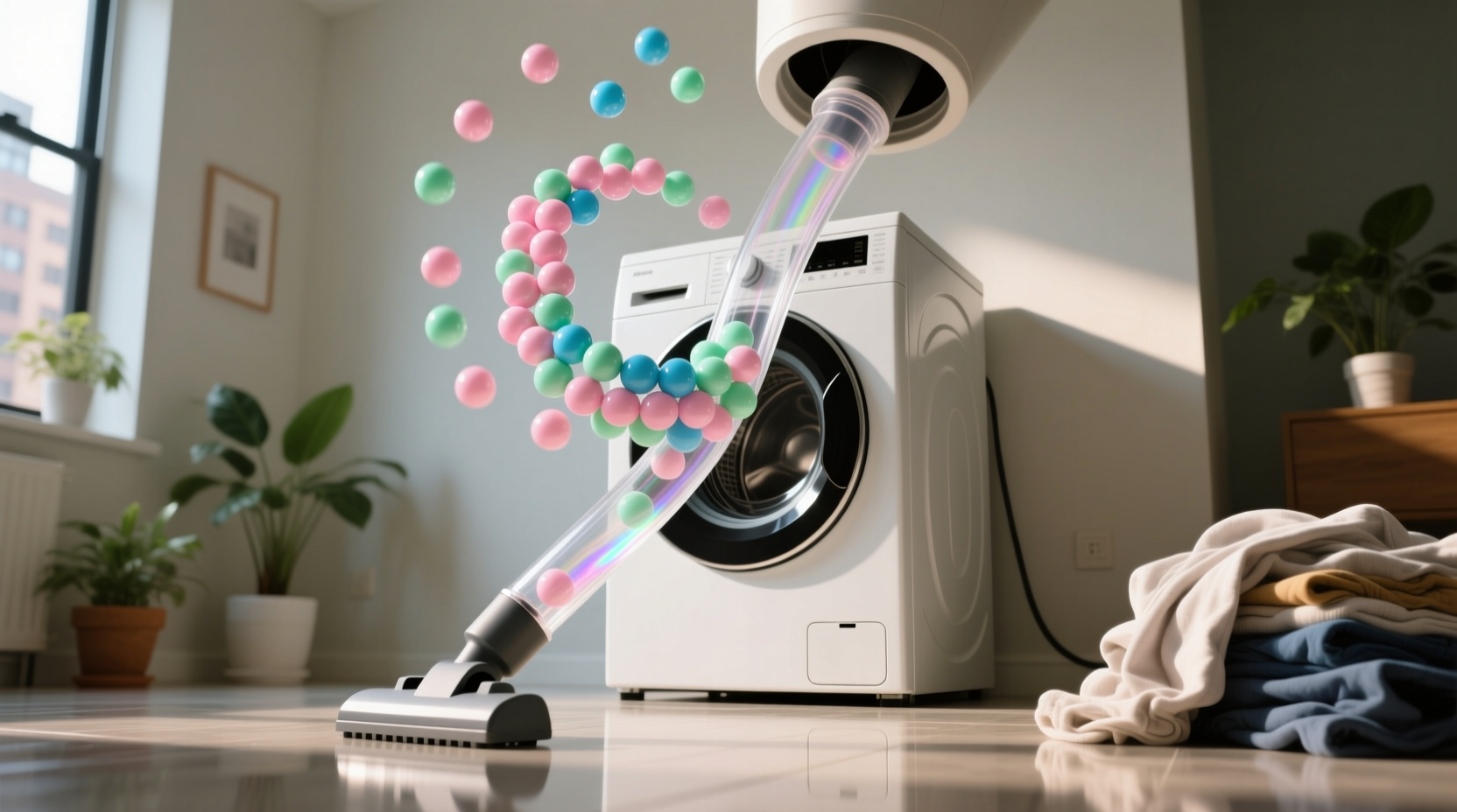 viral laundry bead vacuum trend