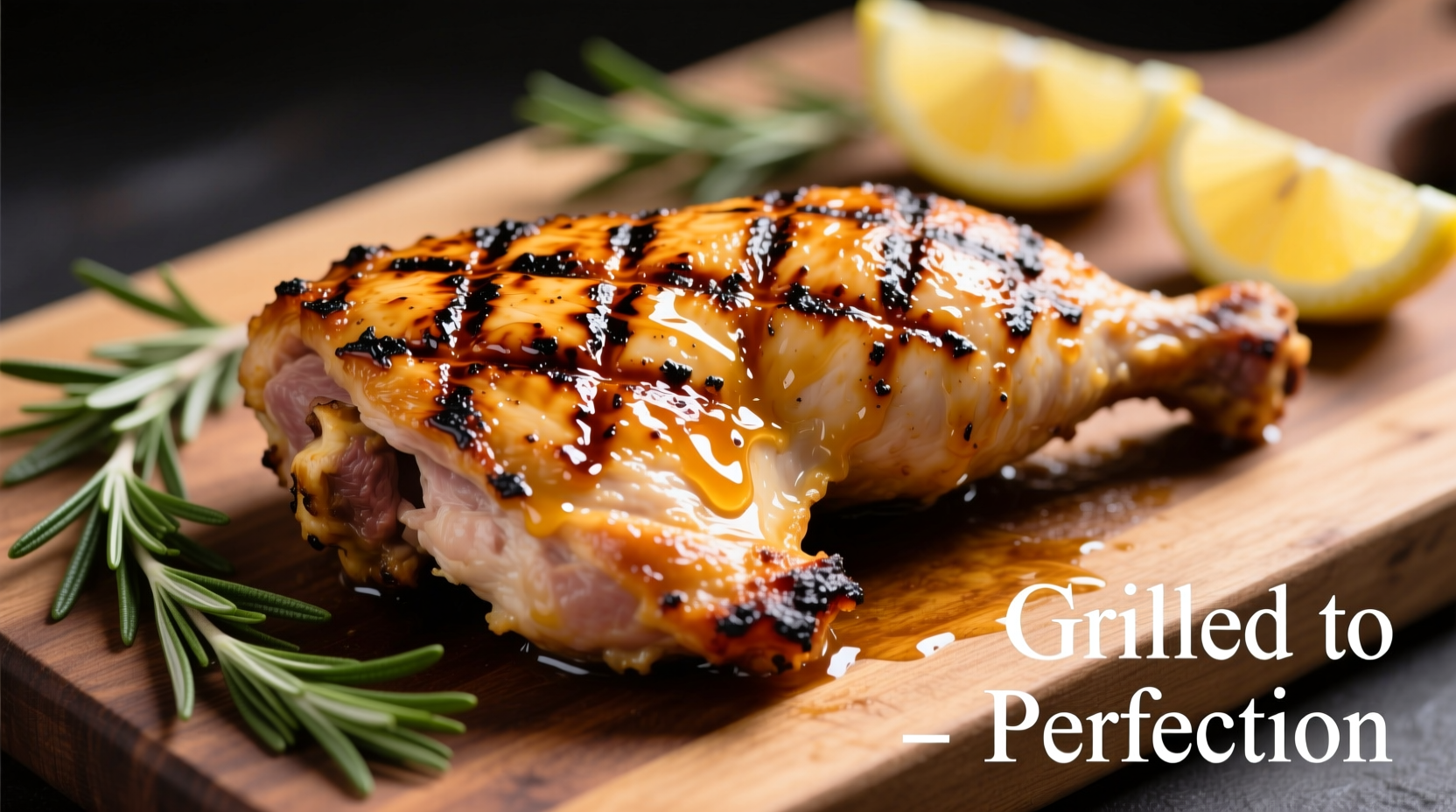 Perfectly grilled chicken thighs with char marks