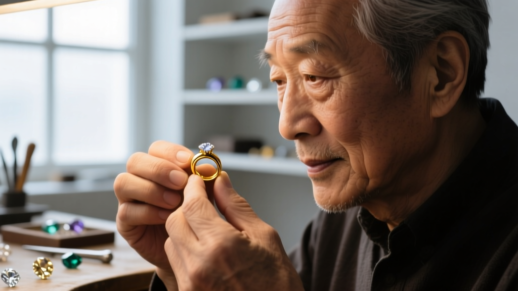 Close-up of a jeweler