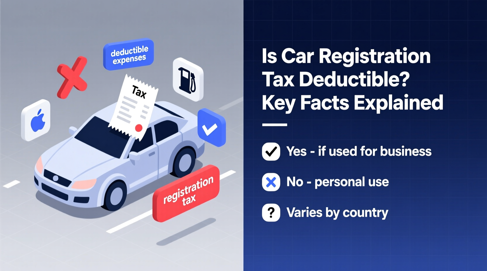 is car registration tax deductible