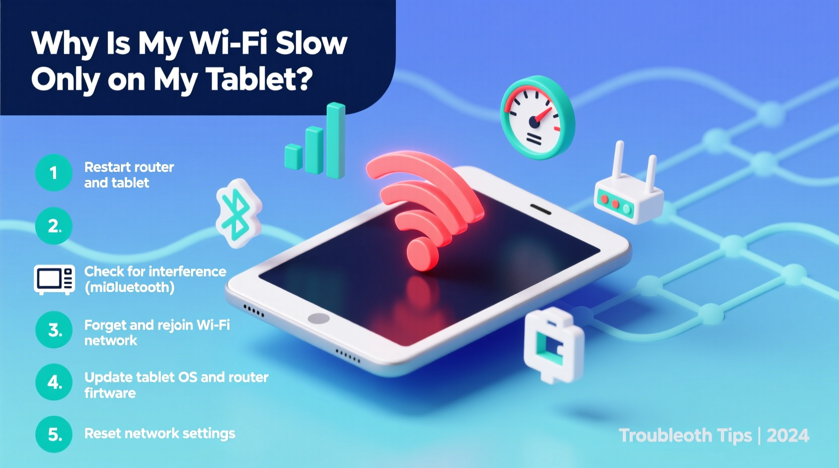 why is my wifi slow only on my tablet troubleshooting network issues