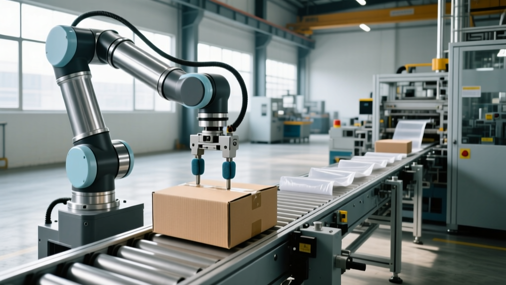 Automated Case Packing for Flexible Packaging Machinery Lines