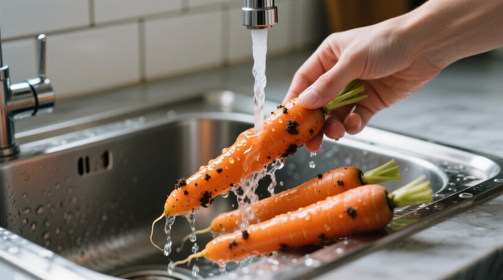 how to wash carrots