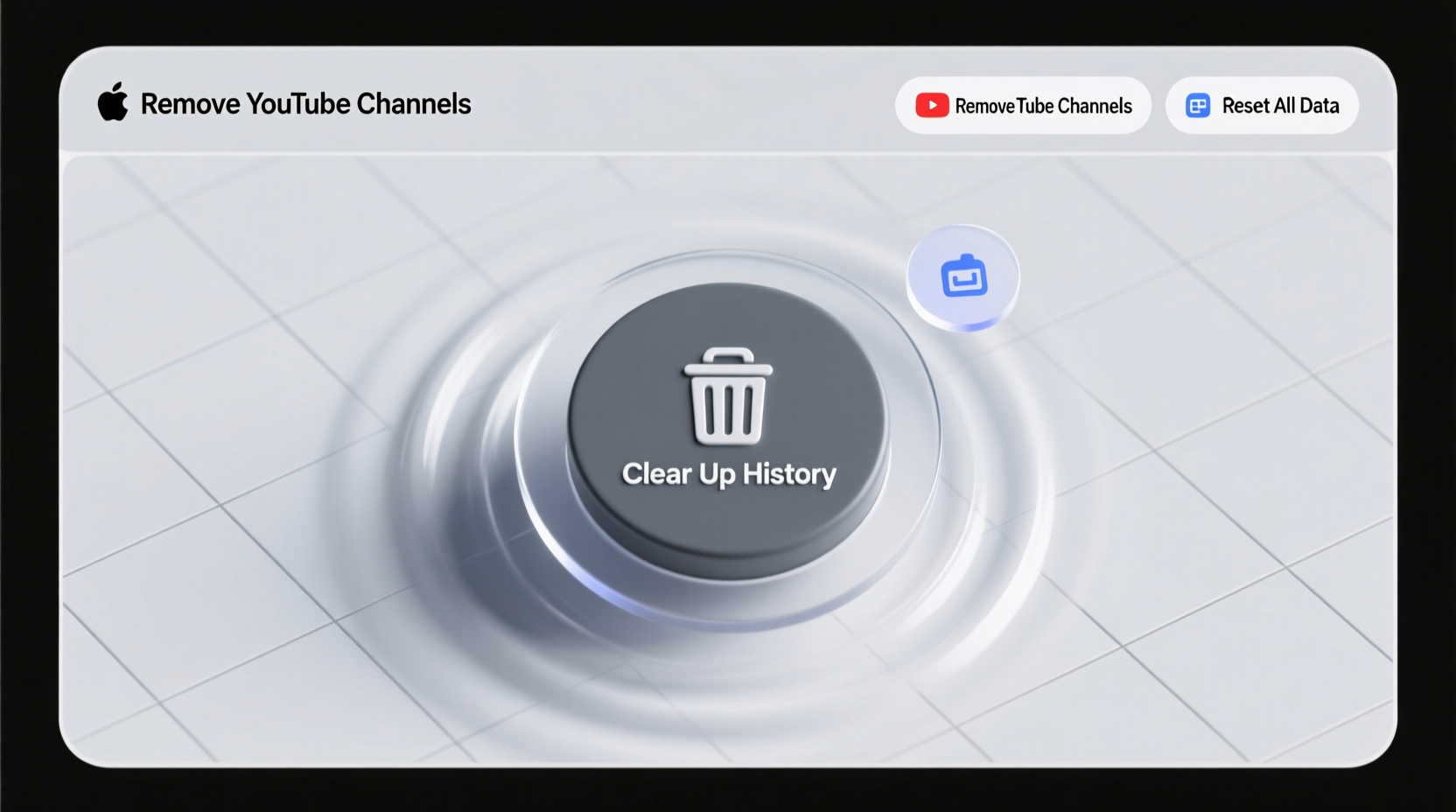 remove youtube channels and clean up the history for be