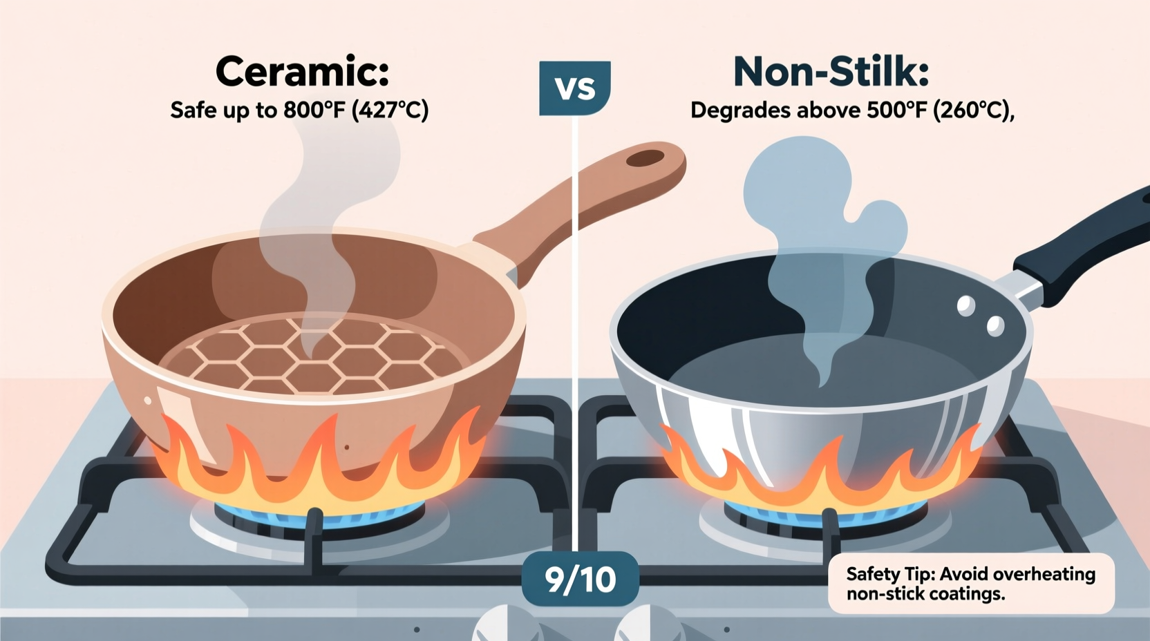 ceramic vs non stick pans is ceramic actually safer for high heat