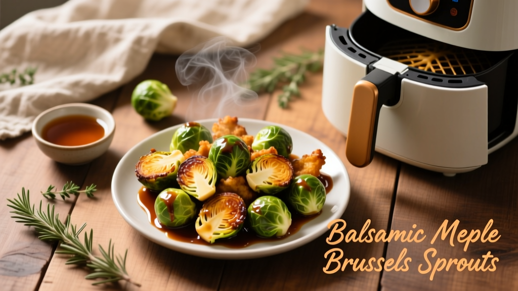 Balsamic Maple Brussels Sprouts in Air Fryer