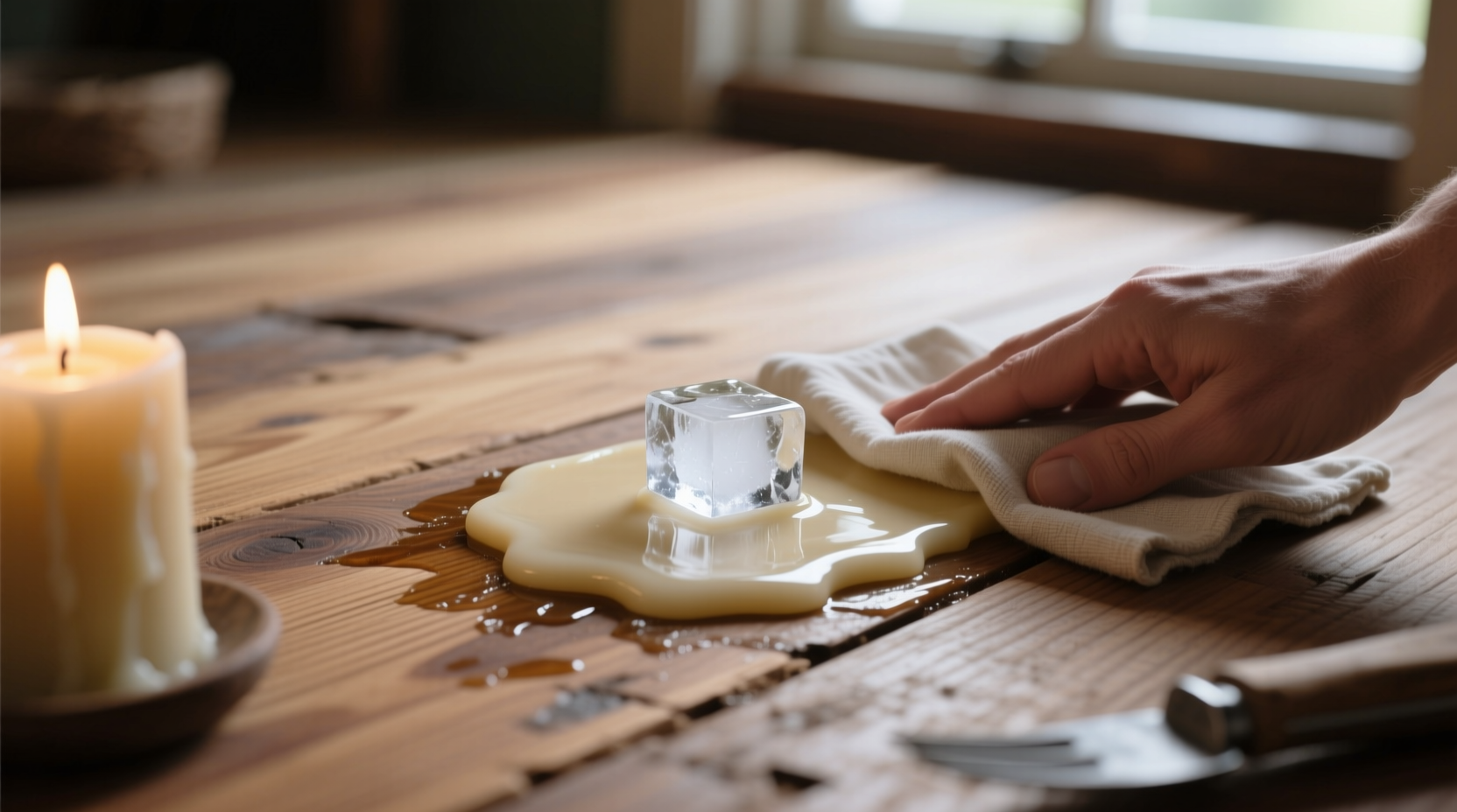eco friendly candle wax removal from wood floors
