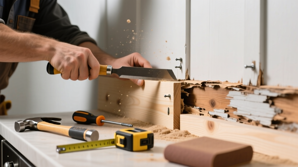 Fixing Wood Siding Rotting in the Kitchen