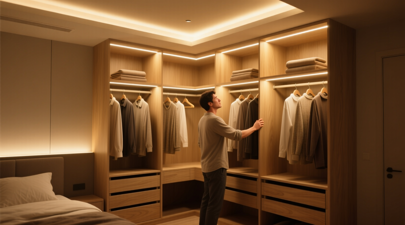 closet lighting for eye strain relief