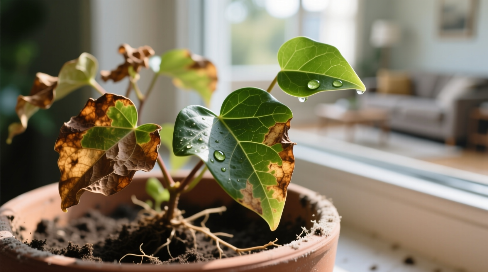 why are my ivy leaves turning brown