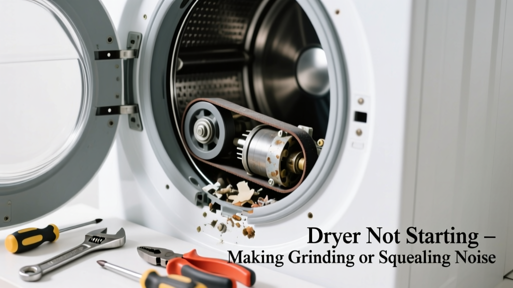 Dryer Not Starting & Making Grinding or Squealing Noise
