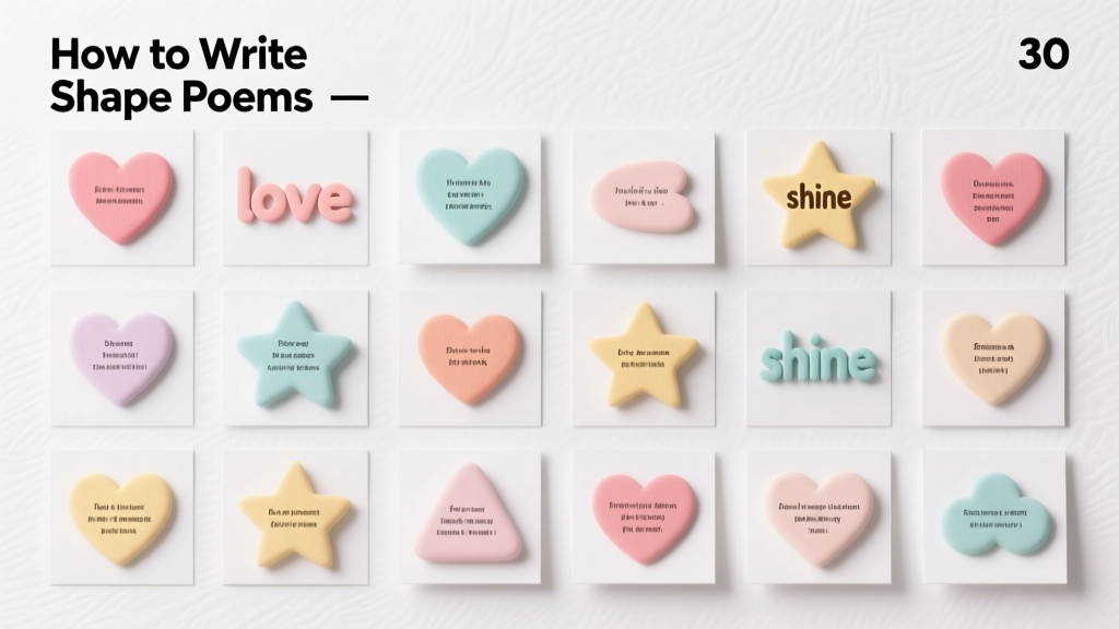 Shape Poems for Kids: 30 Creative Examples and a Step-by-Step How-To Write Video Guide