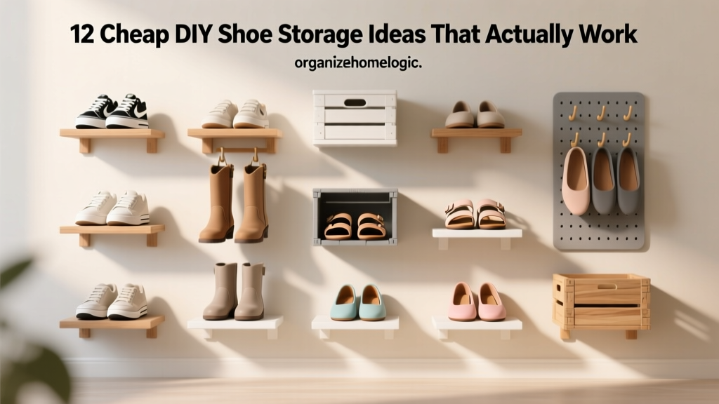 12 Cheap DIY Shoe Storage Ideas That Actually Work