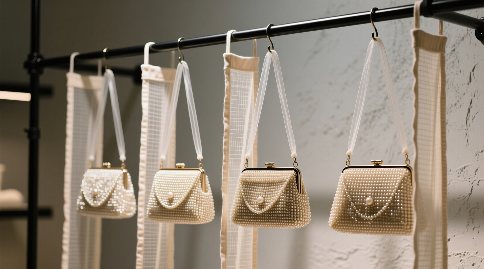 closet organization tips for beaded evening bags