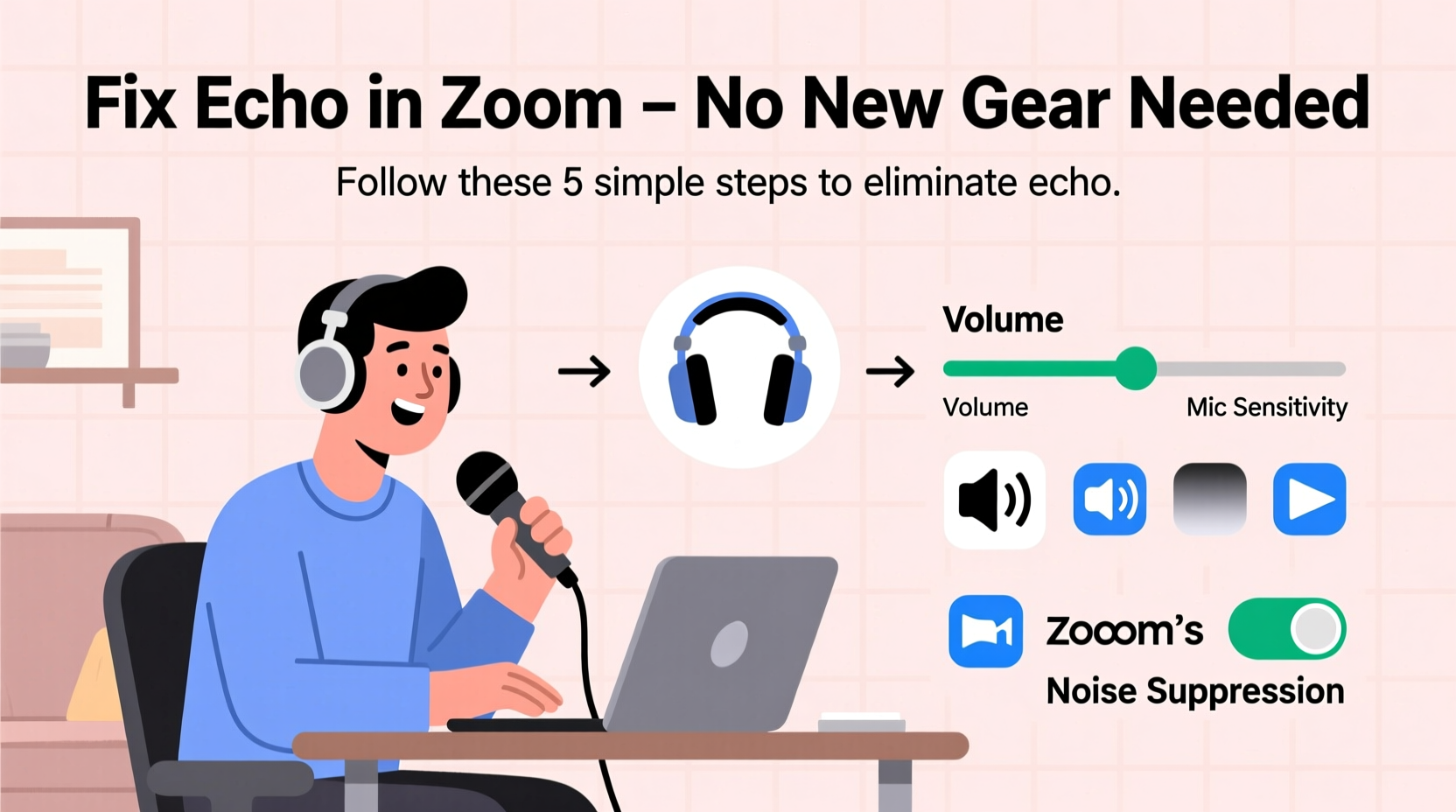 how to fix echo in zoom calls without buying new equipment