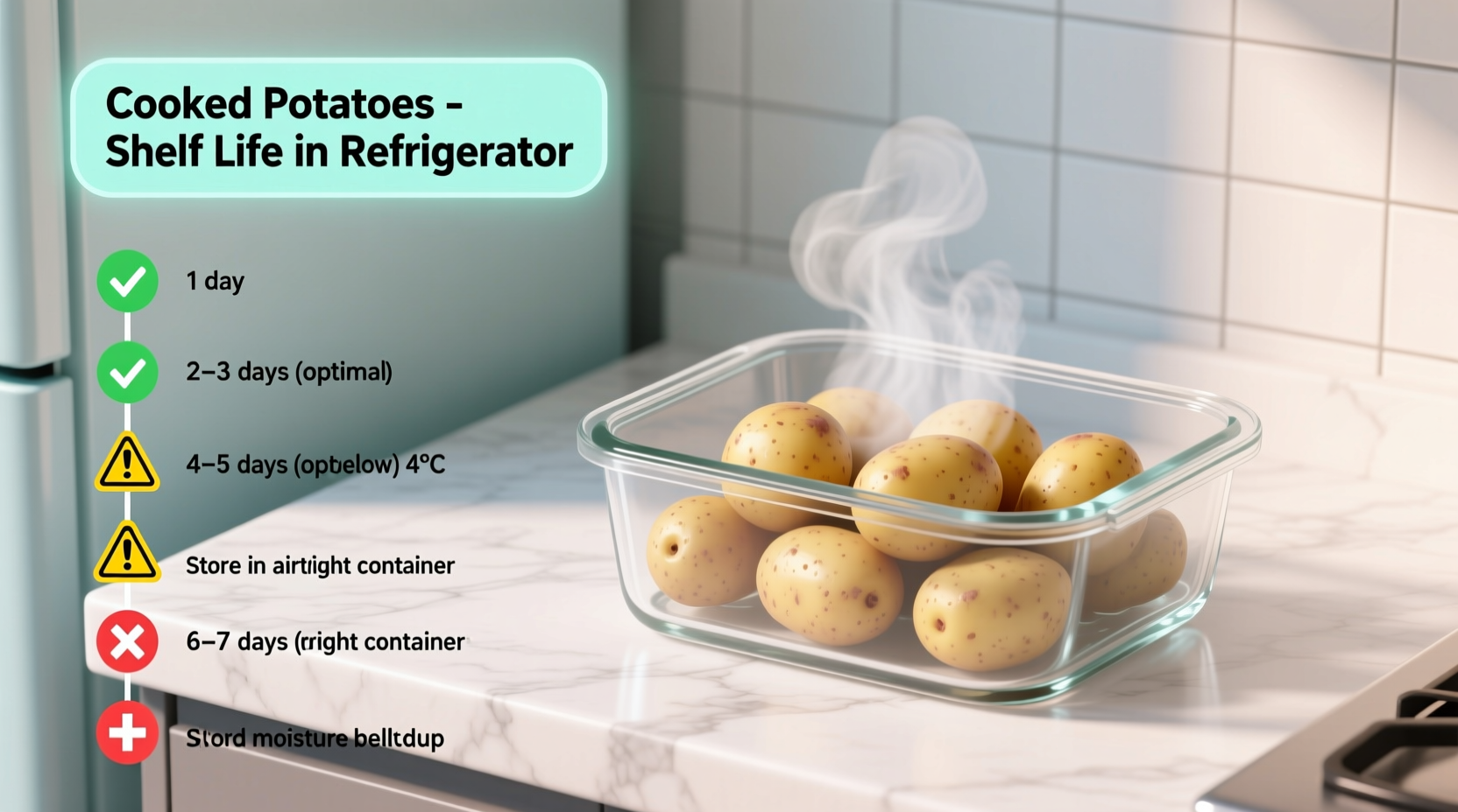 how long does cooked potatoes last in the fridge