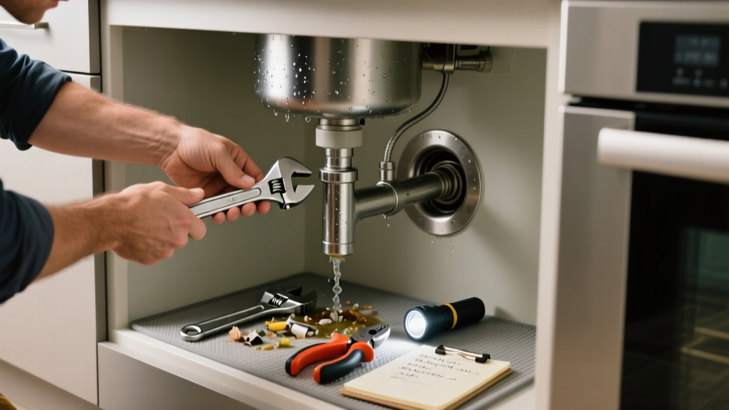 Fixing a Clogged Garbage Disposal Drain in the Kitchen