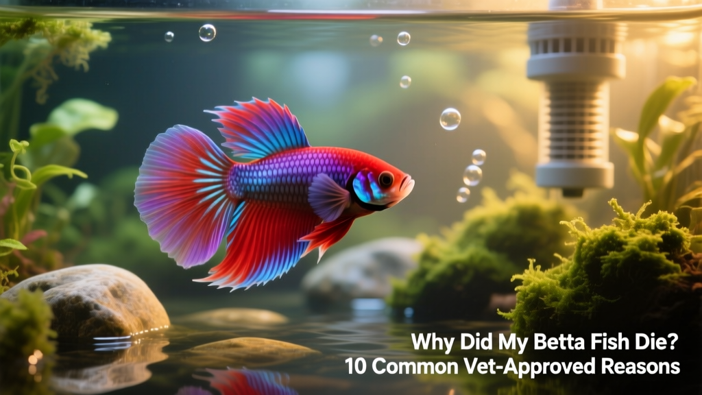 A healthy, vibrant betta fish swimming gracefully in a well-planted, filtered aquarium