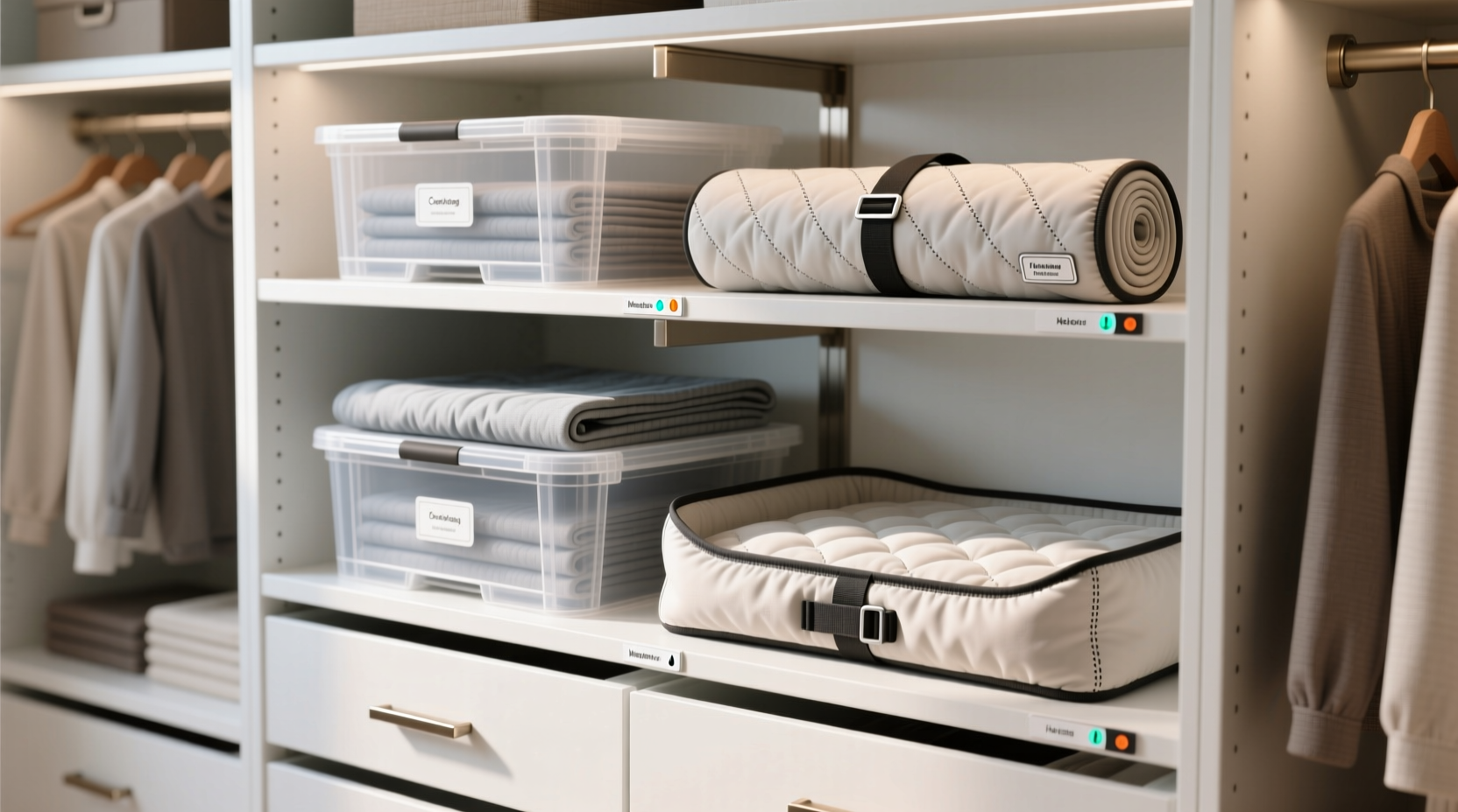 closet organization tips for pet thermal beds