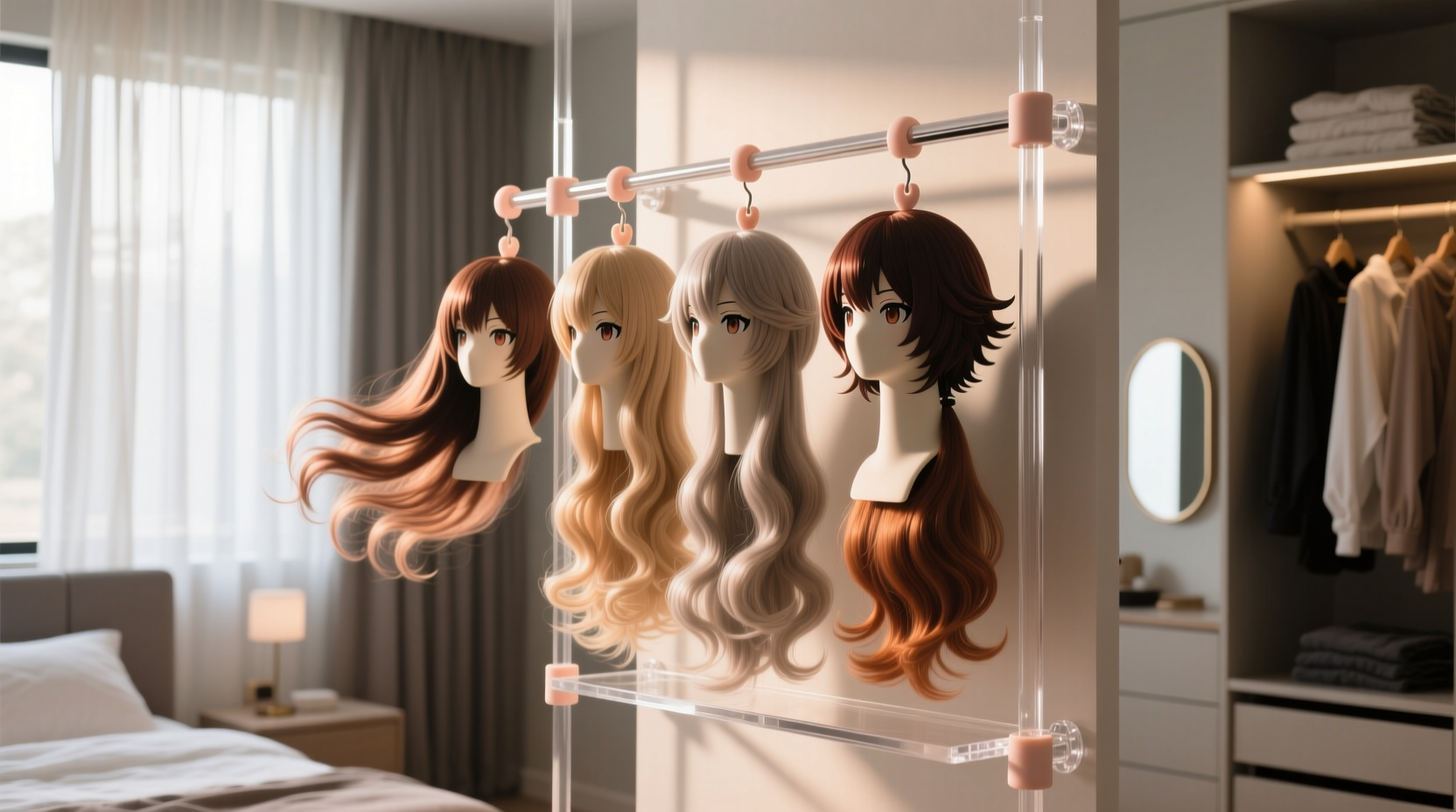 cosplay wig storage in closet only