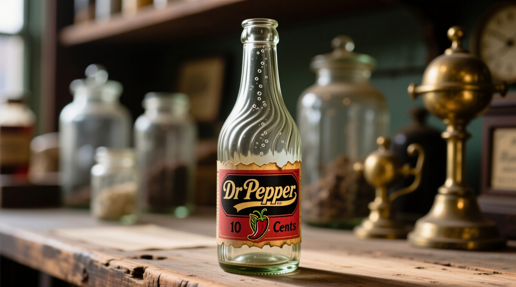 Vintage Dr Pepper bottle from early 20th century