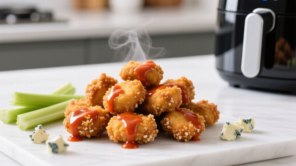 Keto Buffalo Chicken Nuggets (Air Fryer, Crispy)