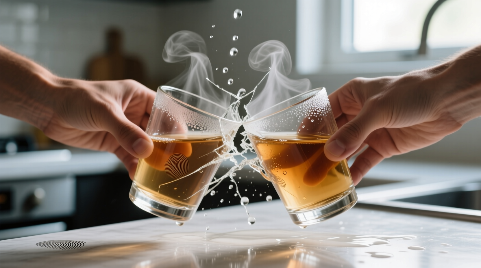 the fastest way to separate stuck glasses