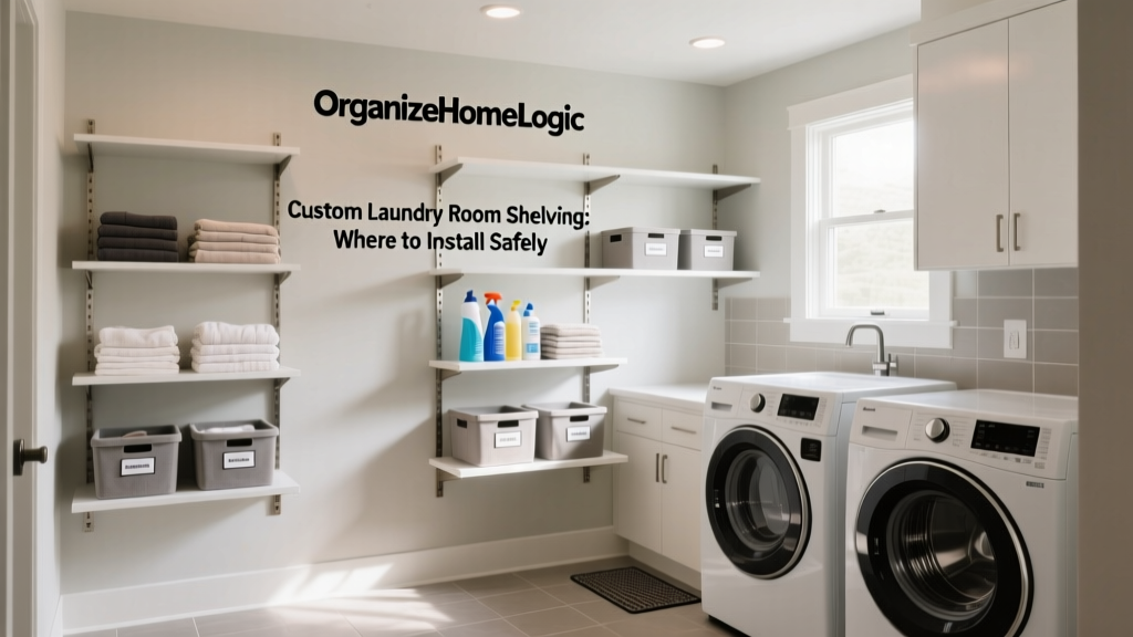 Custom Laundry Room Shelving: Where to Install Safely