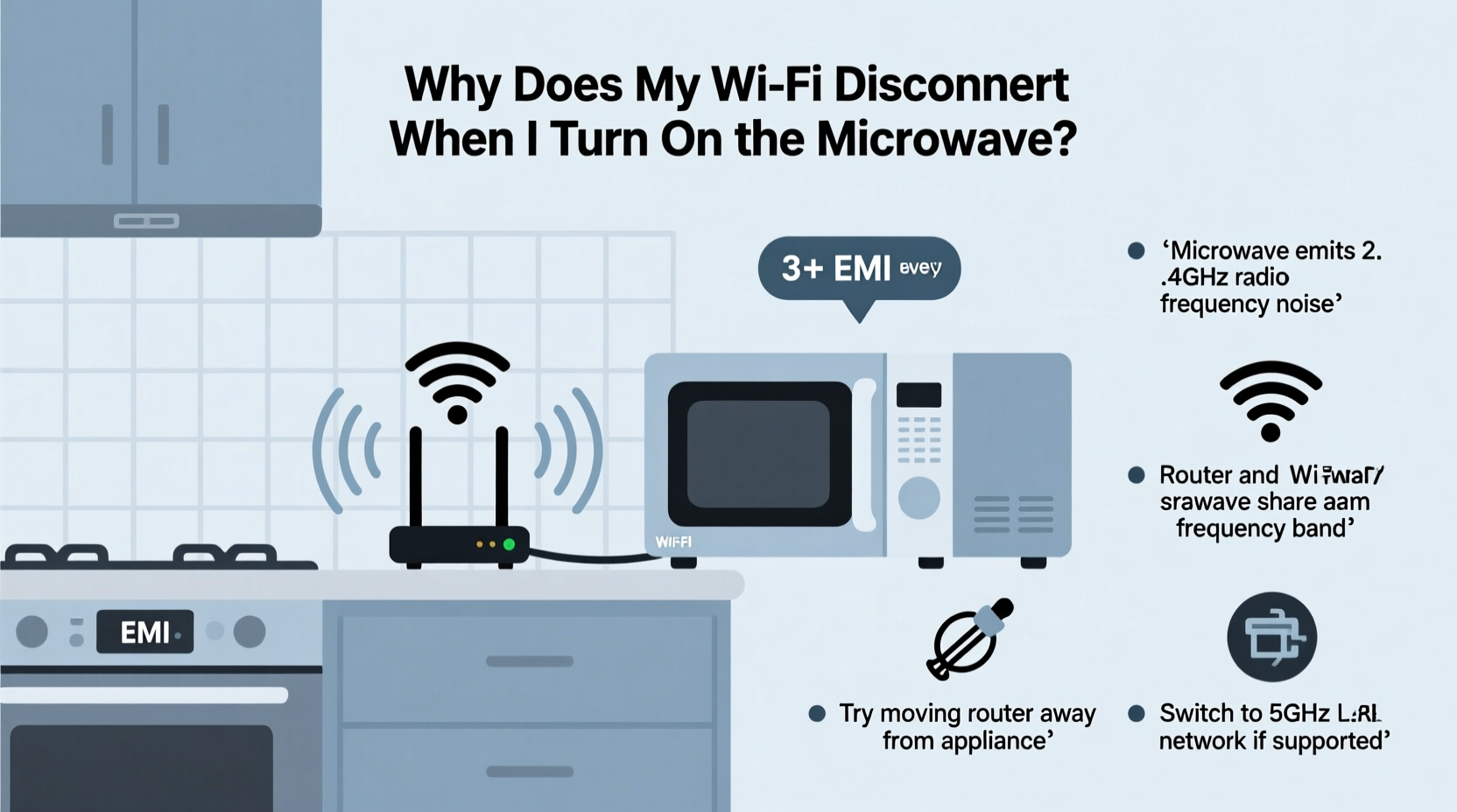 why does my wifi disconnect when i turn on the microwave troubleshooting guide