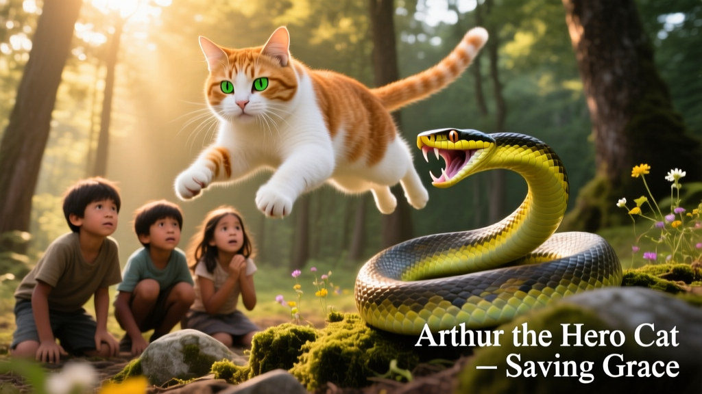 Arthur the Hero Cat Saves Children From Deadly Snake