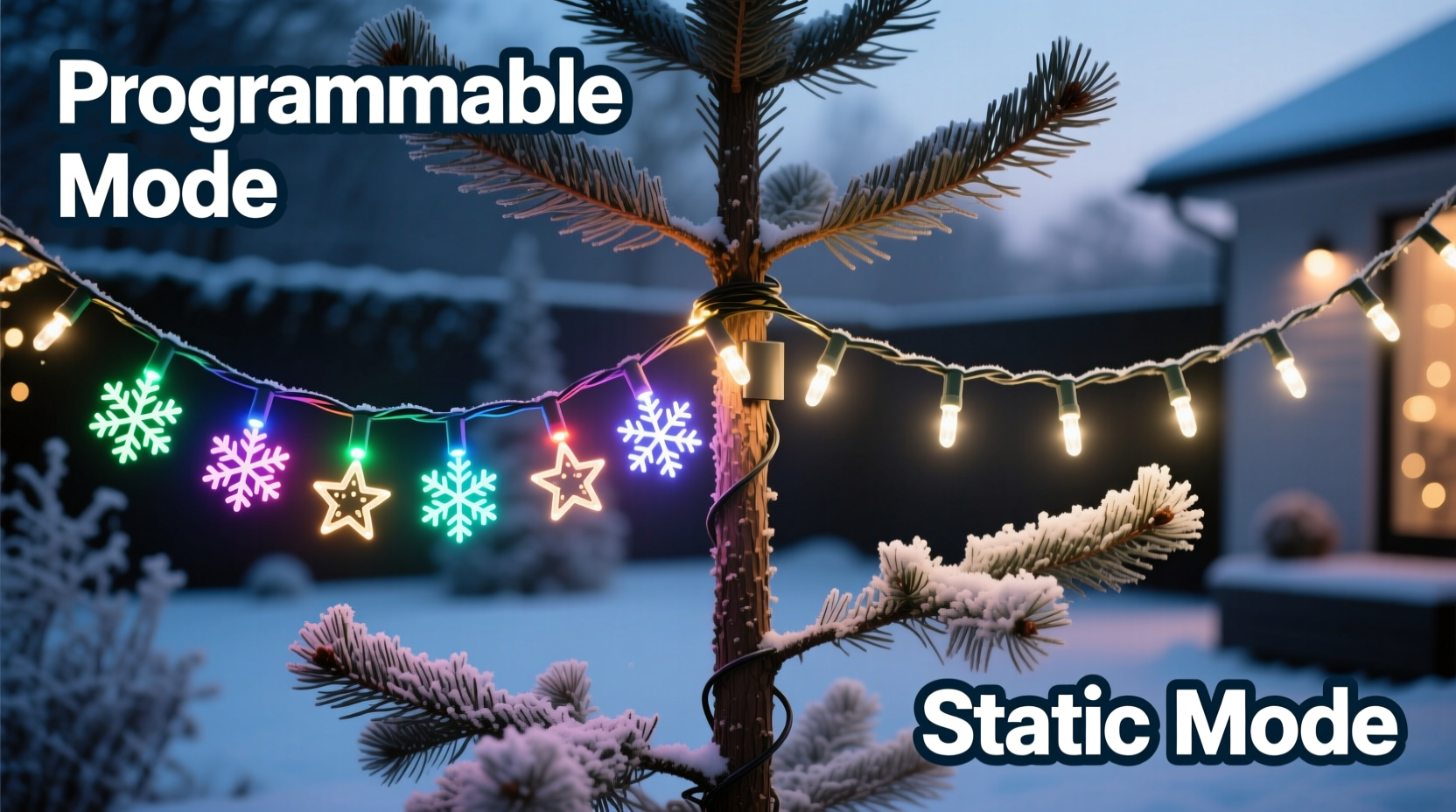 programmable vs static display mode on christmas lights which saves energy