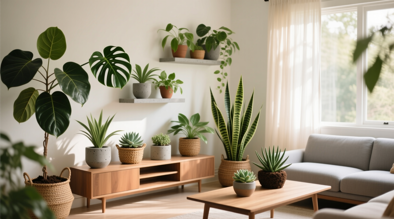 indoor plant collection
