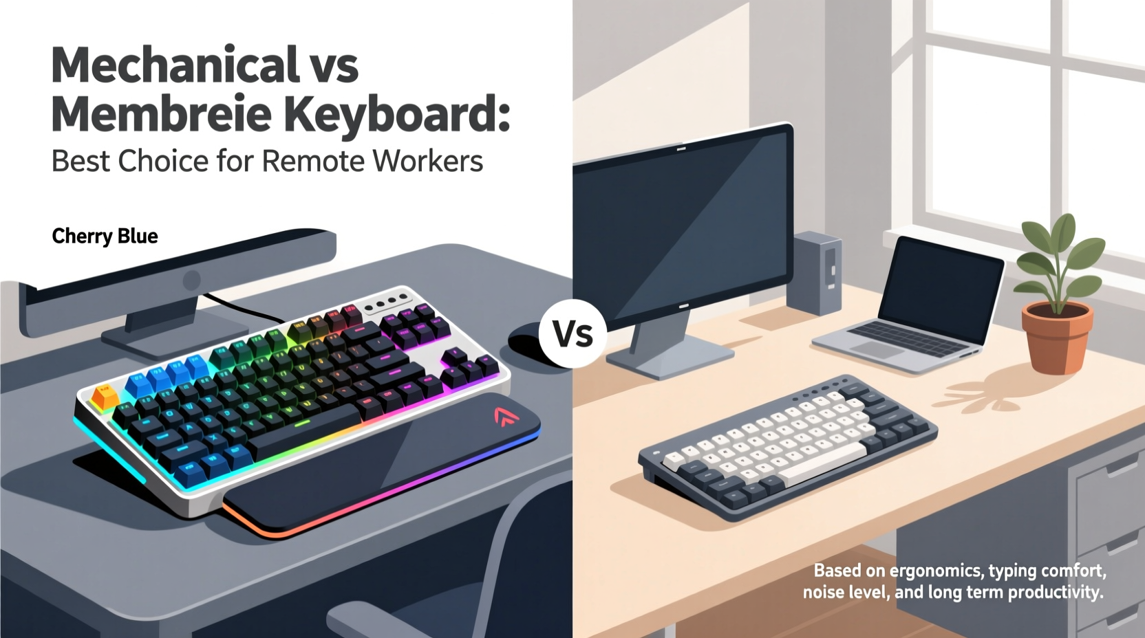 mechanical keyboard vs membrane best choice for remote workers