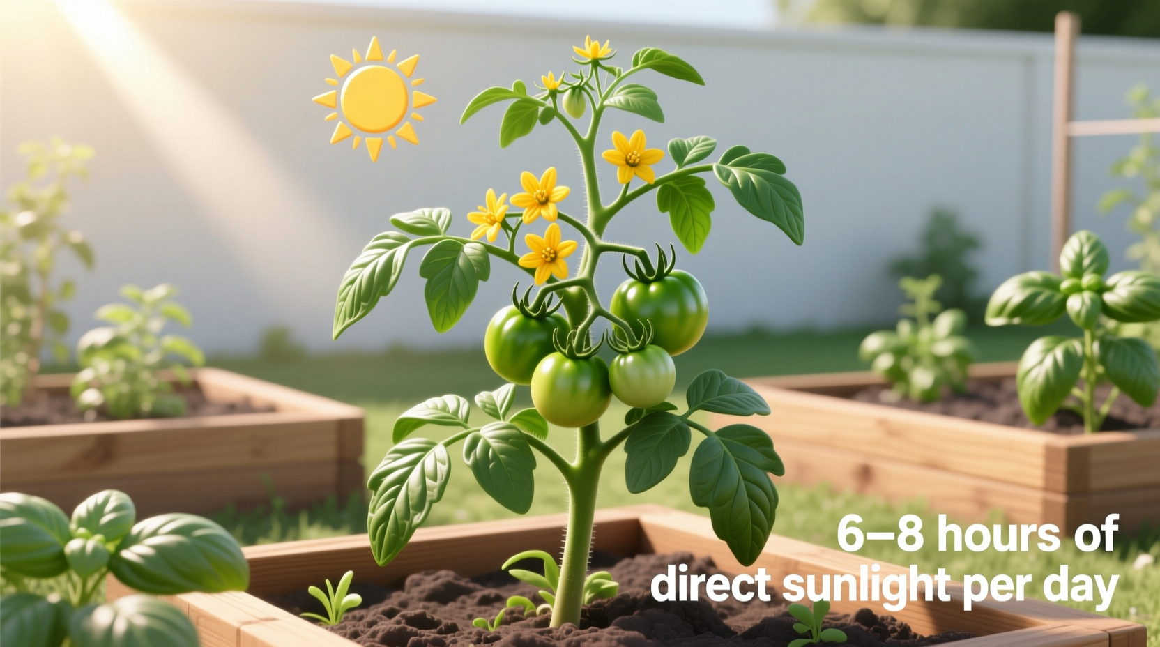 how much sun does a tomato plant need