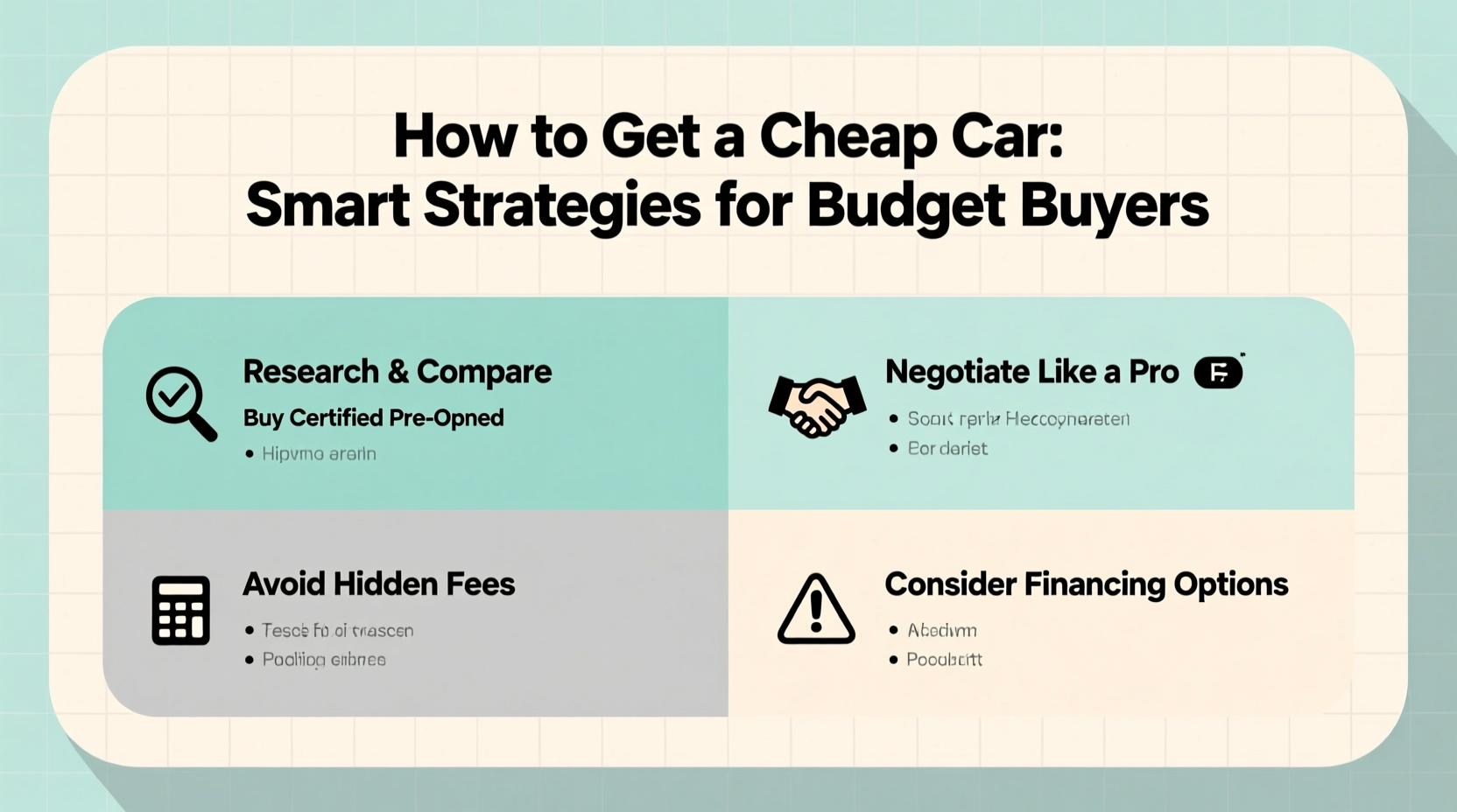how to get a cheap car