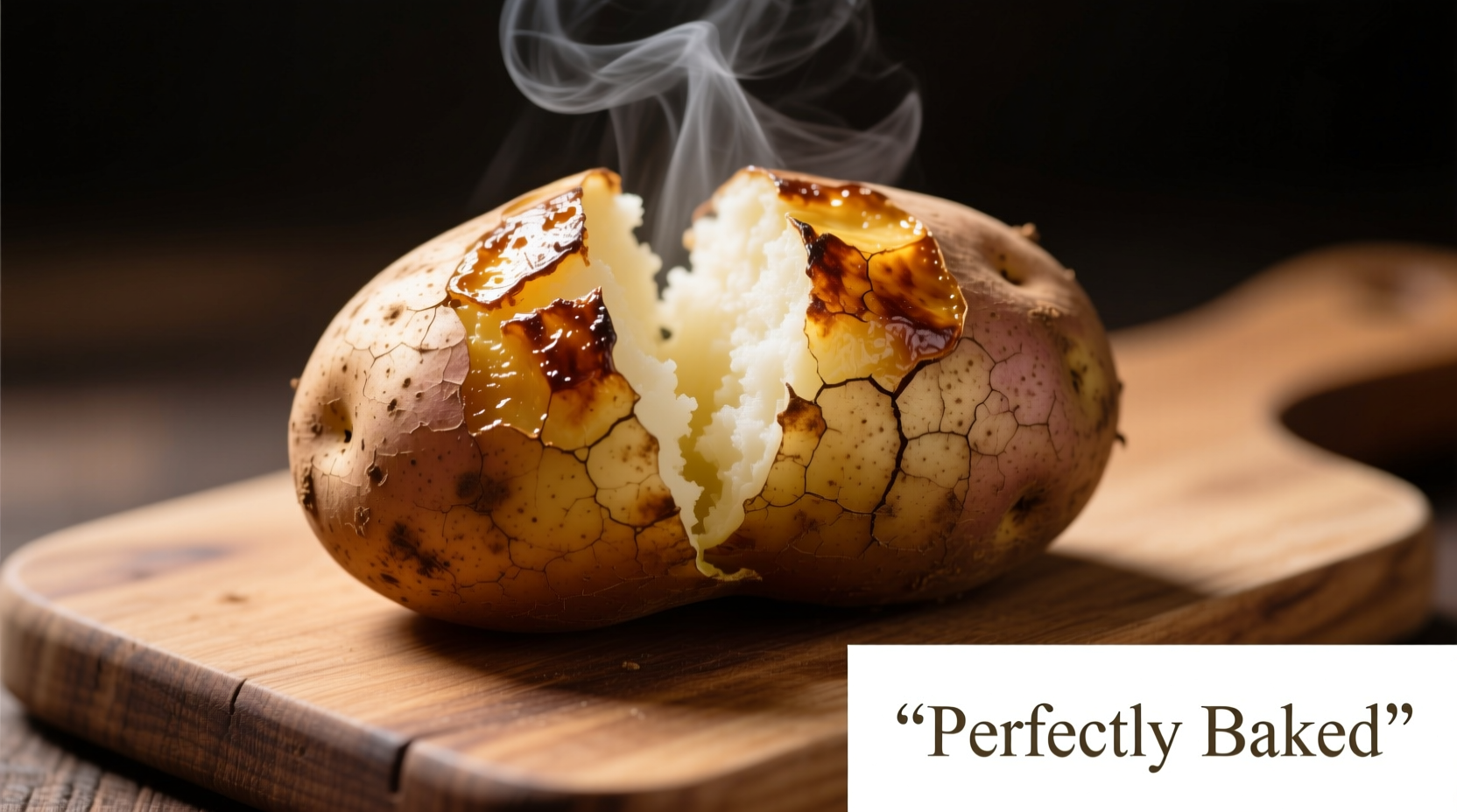 Perfectly baked russet potato with fluffy interior