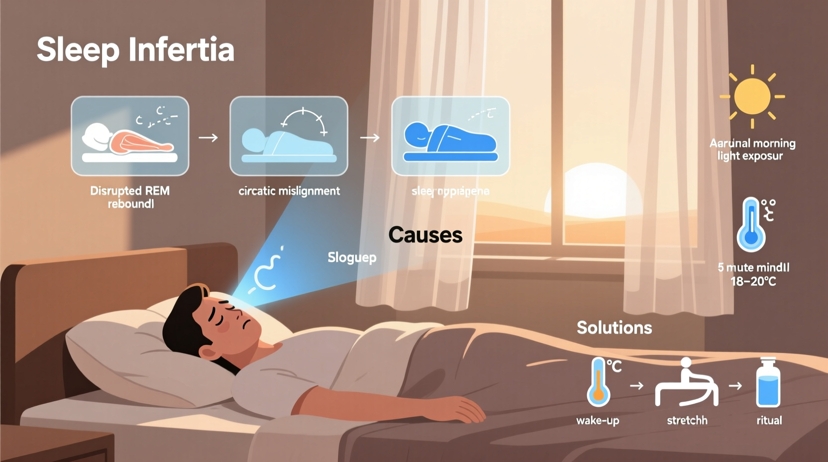 why do i feel tired after sleeping 8 hours causes and sleep inertia fixes