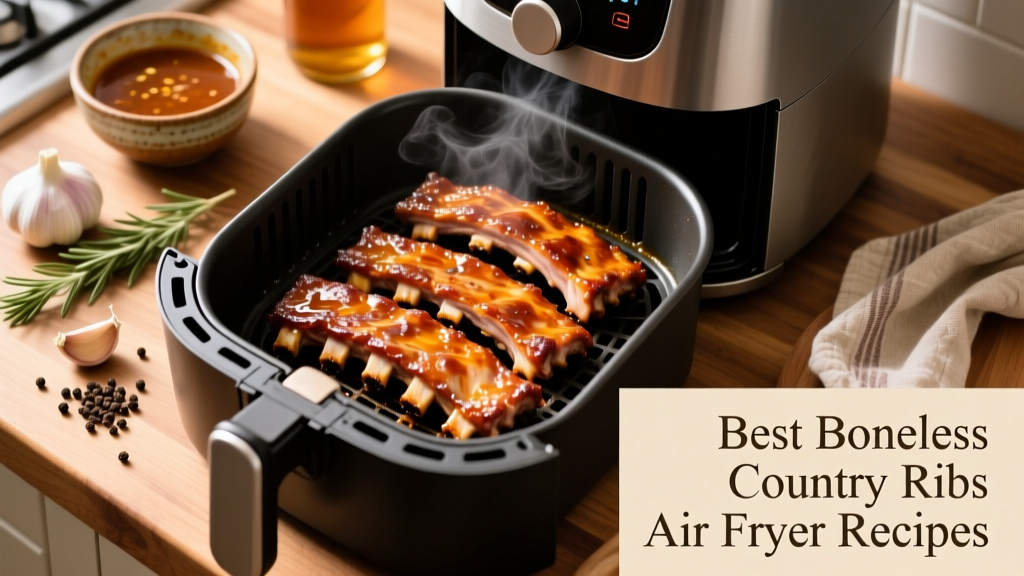 Crispy Juicy Boneless Country Ribs in Air Fryer