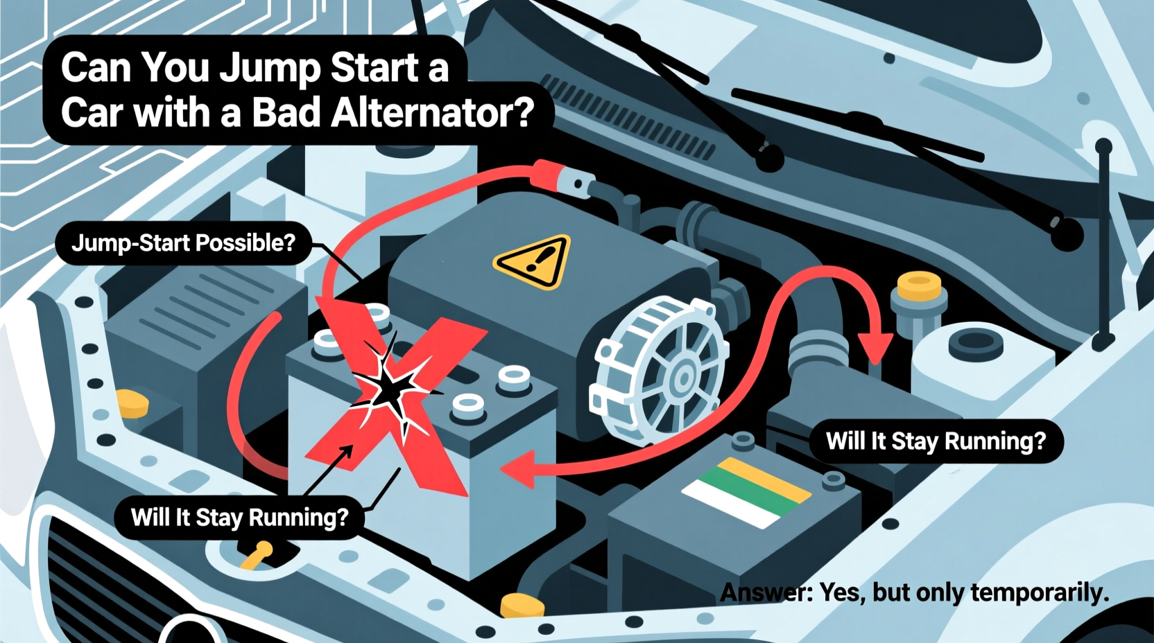 can you jump start a car with a bad alternator