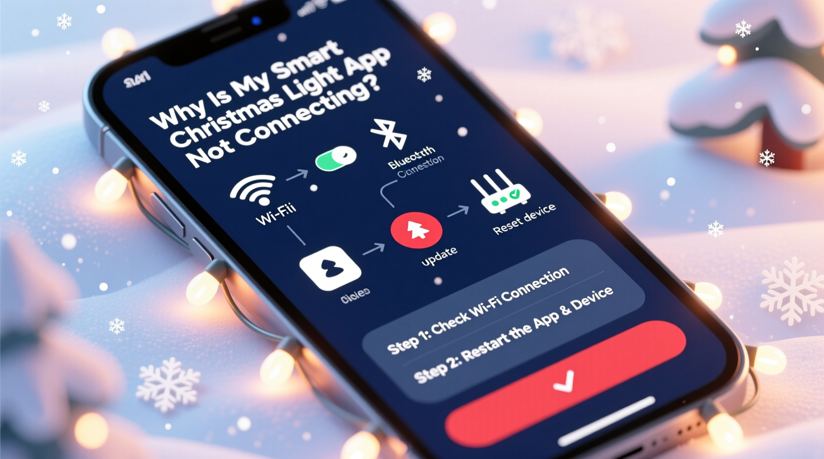 why is my smart christmas light app not connecting troubleshooting guide