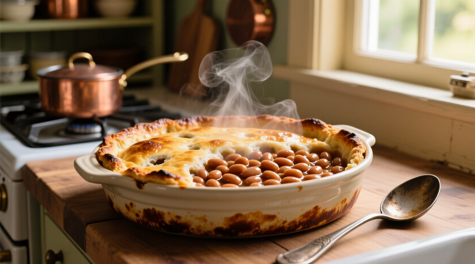 how long to cook baked beans in oven at 350