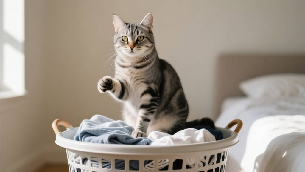 Why Cats Sit on Your Laundry Basket