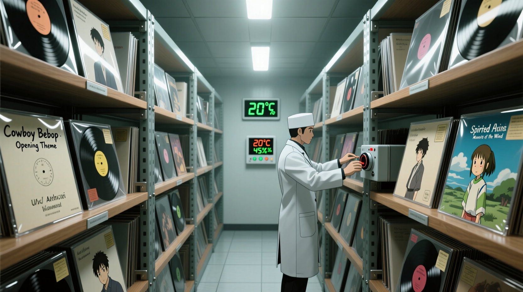 anime soundtrack vinyl closet organization