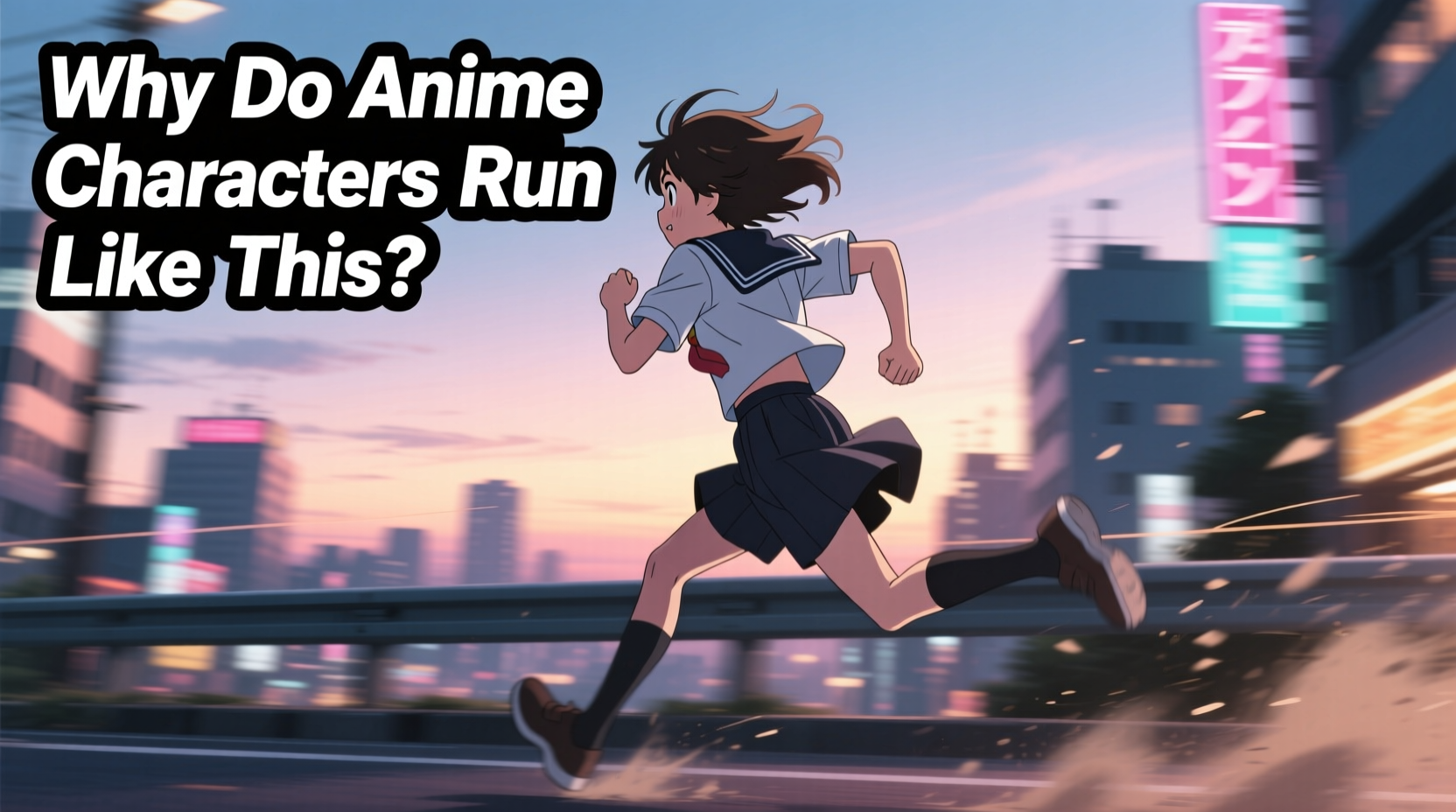 why do anime characters run with arms back physics vs animation style